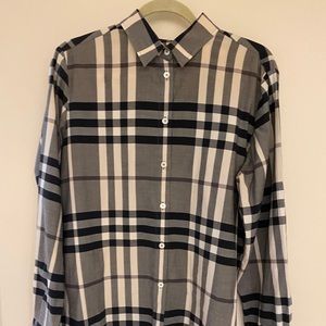 Burberry Ladies check blouse size 12